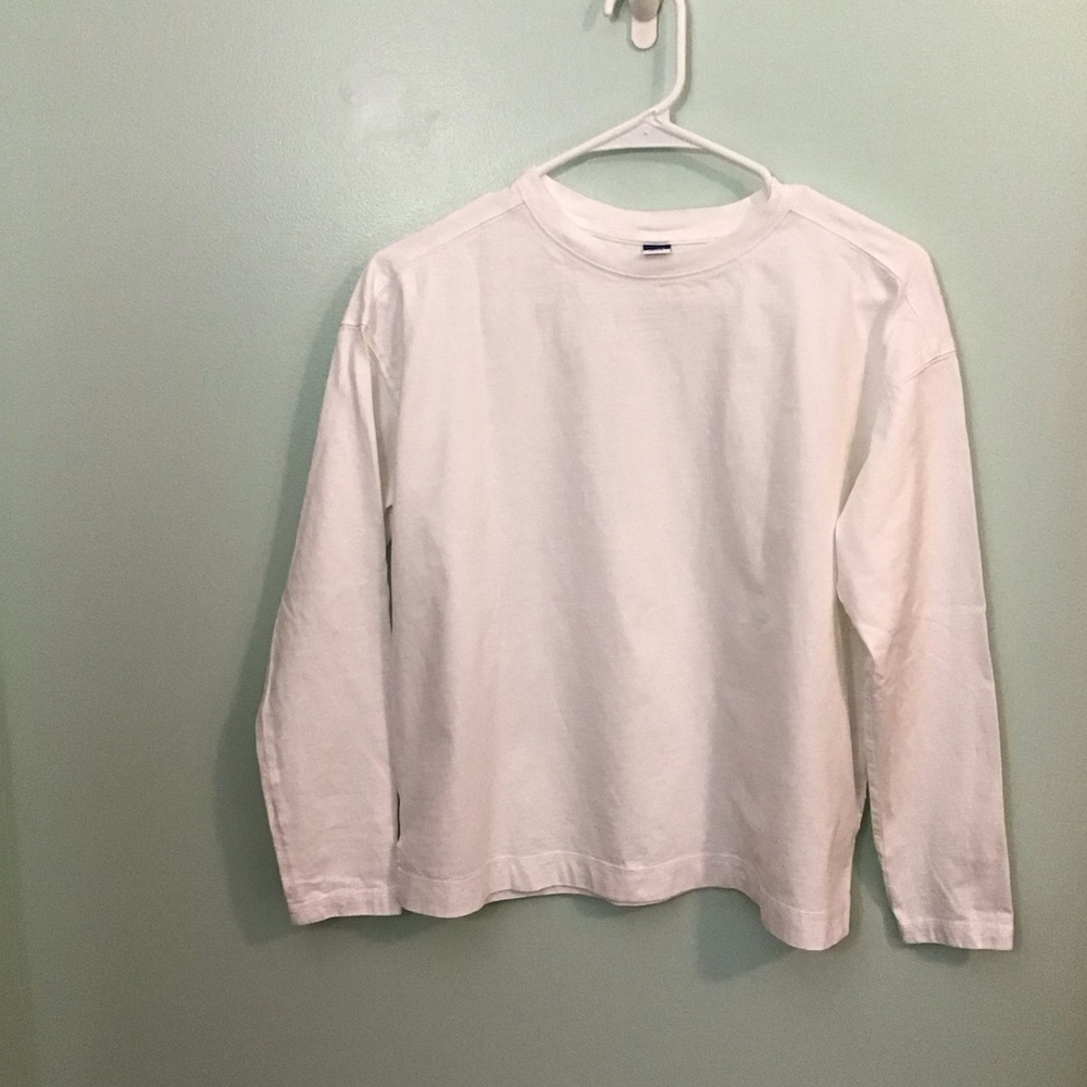 Old Navy White Long Sleeve Kids Tee